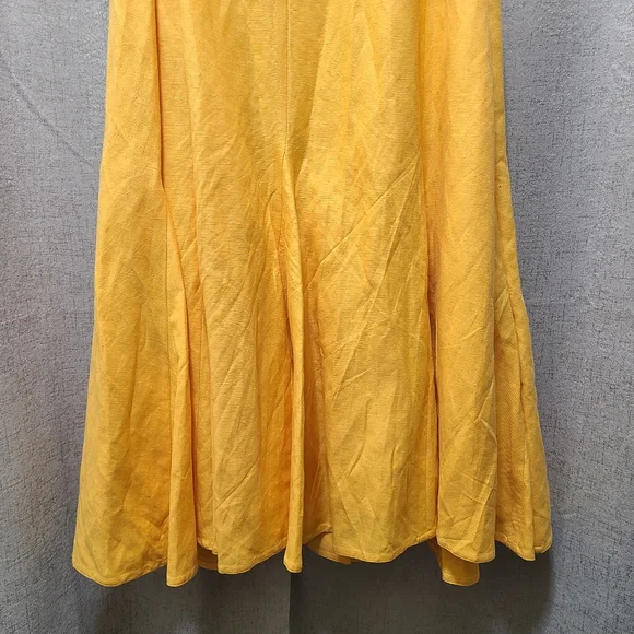 Coldwater Creek Linen blend sleeveless Maxi Dress Modest Button Up Size 16 P - Picture 8 of 16